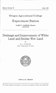 Experiment Station Drainage and Improvement of White Land and Similar Wet Land