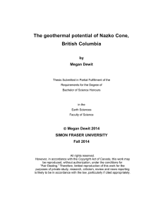 The geothermal potential of Nazko Cone, British Columbia by Megan Dewit