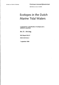 Ecotopes in the Dutch Marine Tidal Waters