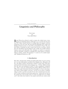 R Linguistics and Philosophy •