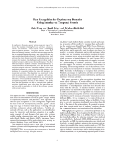 Plan Recognition for Exploratory Domains Using Interleaved Temporal Search