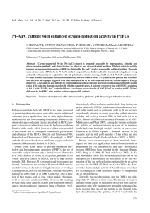 Pt–Au/C cathode with enhanced oxygen-reduction activity in PEFCs