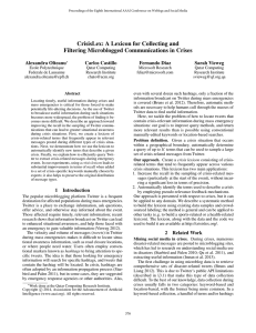 CrisisLex: A Lexicon for Collecting and Filtering Microblogged Communications in Crises