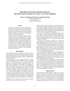 Homophily and Latent Attribute Inference: