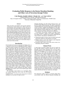 Evaluating Public Response to the Boston Marathon Bombing , Brooke Liu