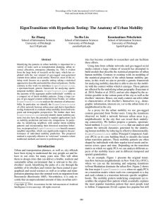 EigenTransitions with Hypothesis Testing: The Anatomy of Urban Mobility Ke Zhang
