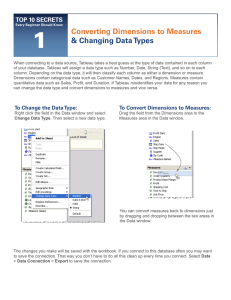 1 Converting Dimensions to Measures &amp; Changing Data Types TOP 10 SECRETS