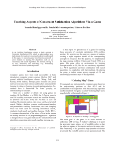 Teaching Aspects of Constraint Satisfaction Algorithms Via a Game