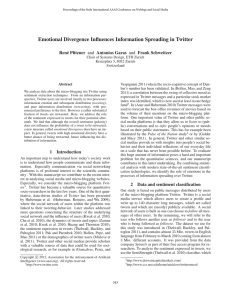 Emotional Divergence Influences Information Spreading in Twitter