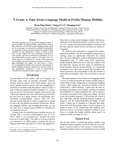 T-Gram: A Time-Aware Language Model to Predict Human Mobility Hsun-Ping Hsieh