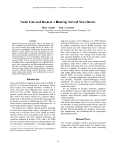 Social Cues and Interest in Reading Political News Stories