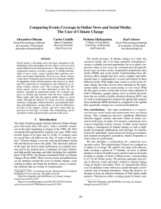 Comparing Events Coverage in Online News and Social Media: Alexandra Olteanu