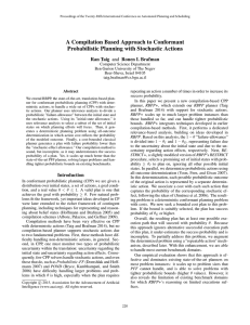 A Compilation Based Approach to Conformant Probabilistic Planning with Stochastic Actions