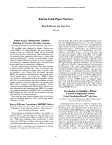 Journal Track Paper Abstracts J¨org Hoffmann and Alan Fern