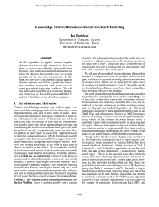 Knowledge Driven Dimension Reduction For Clustering