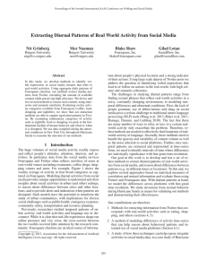 Extracting Diurnal Patterns of Real World Activity from Social Media