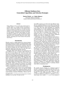 Efficient Stubborn Sets: Generalized Algorithms and Selection Strategies