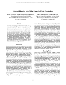Optimal Planning with Global Numerical State Constraints