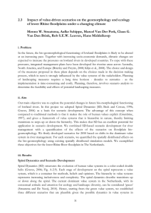 2.3 Impact of value-driven scenarios on the geomorphology and ecology