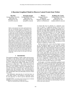 A Bayesian Graphical Model to Discover Latent Events from Twitter