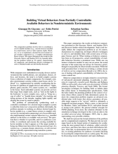 Building Virtual Behaviors from Partially Controllable Available Behaviors in Nondeterministic Environments