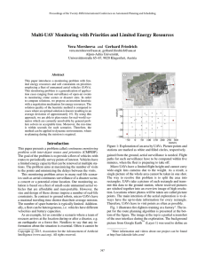 Multi-UAV Monitoring with Priorities and Limited Energy Resources