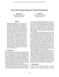 Linear Dimensionality Reduction for Multi-label Classiﬁcation