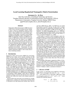 Local Learning Regularized Nonnegative Matrix Factorization