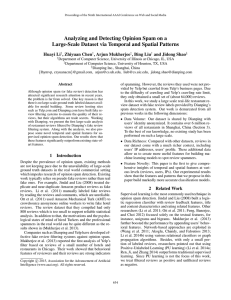 Analyzing and Detecting Opinion Spam on a Huayi Li , Zhiyuan Chen