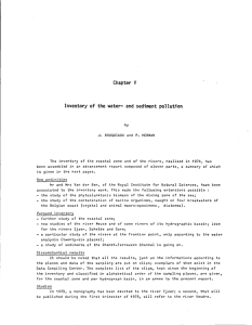 Chapter V Inventory of the water- and sediment pollution