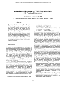 Applications and Extensions of PTIME Description Logics with Functional Constraints