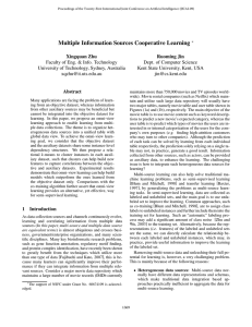 Multiple Information Sources Cooperative Learning