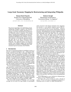 Large-Scale Taxonomy Mapping for Restructuring and Integrating Wikipedia