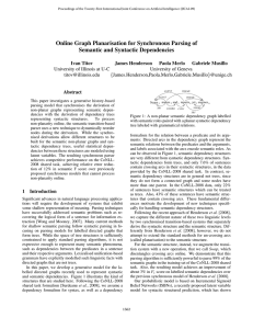 Online Graph Planarisation for Synchronous Parsing of Semantic and Syntactic Dependencies