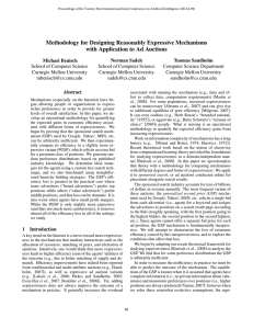 Methodology for Designing Reasonably Expressive Mechanisms with Application to Ad Auctions