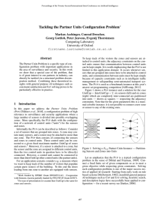 Tackling the Partner Units Conﬁguration Problem