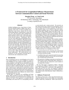 A Framework for Longitudinal Inﬂuence Measurement