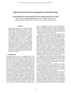 Multi-Agent Soft Constraint Aggregation via Sequential Voting