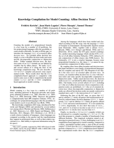 Knowledge Compilation for Model Counting: Affine Decision Trees