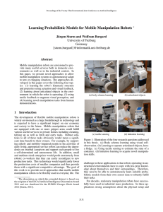 Learning Probabilistic Models for Mobile Manipulation Robots