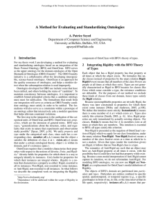 A Method for Evaluating and Standardizing Ontologies