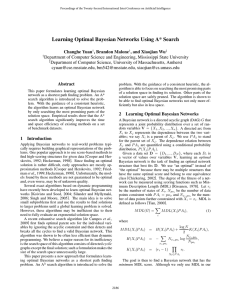 Learning Optimal Bayesian Networks Using A* Search