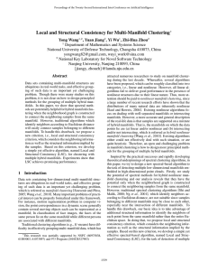 Local and Structural Consistency for Multi-Manifold Clustering