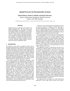 Spatial Processes for Recommender Systems