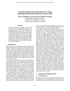 Toward Unsupervised Activity Discovery Using Multi-Dimensional Motif Detection in Time Series