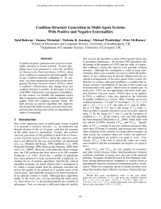 Coalition Structure Generation in Multi-Agent Systems With Positive and Negative Externalities