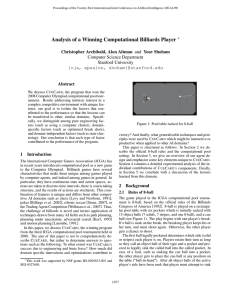 Analysis of a Winning Computational Billiards Player