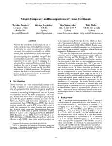 Circuit Complexity and Decompositions of Global Constraints