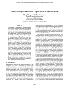 Multiscale Analysis of Document Corpora Based on Diffusion Models