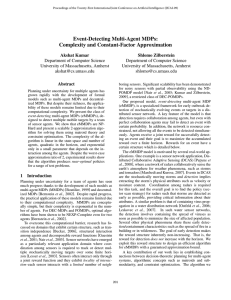 Event-Detecting Multi-Agent MDPs: Complexity and Constant-Factor Approximation